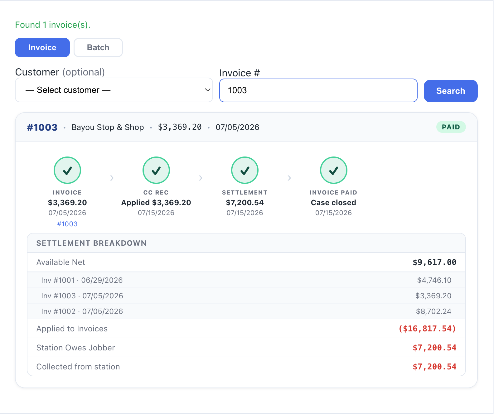 FuelJobberX Payment Tracking